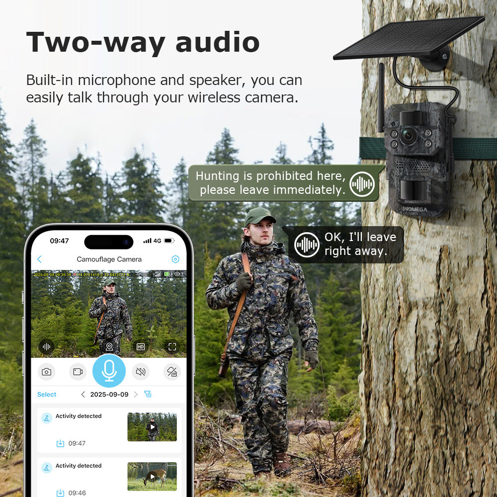 Private Model Outdoor Camouflage4G Solar-powered Camera GPS Positioning Hunting Camera Remote HD Camera