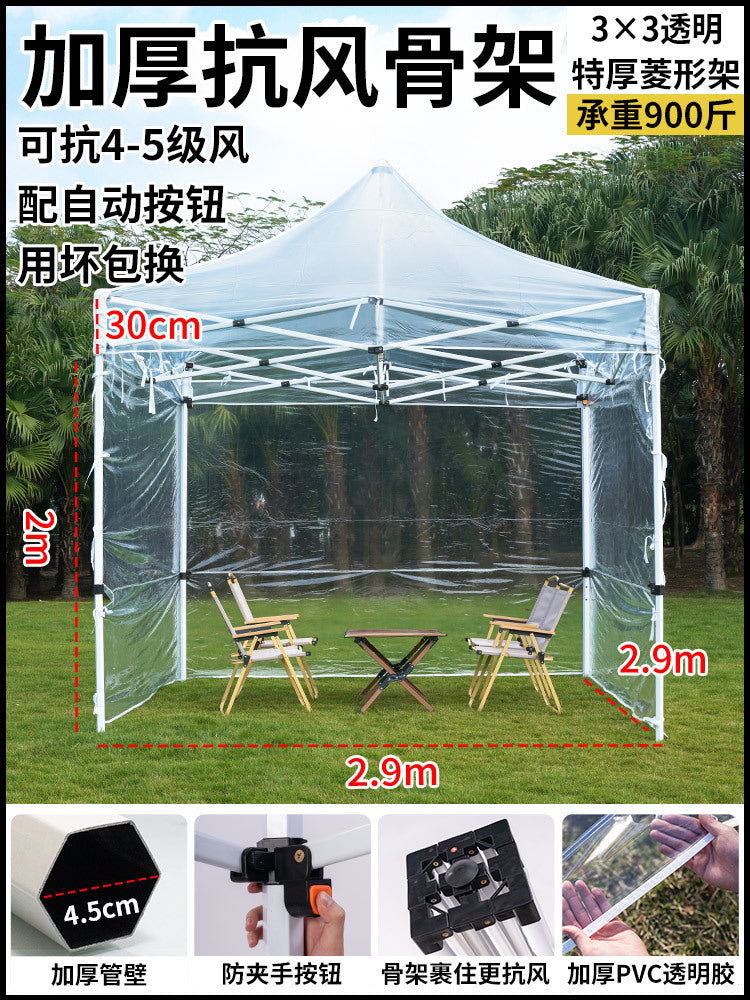 Sunroom Fully Transparent Enclosure Tent Outdoor Rainproof Windproof Balcony Awning Simple Insulation Flower Room Sunshade