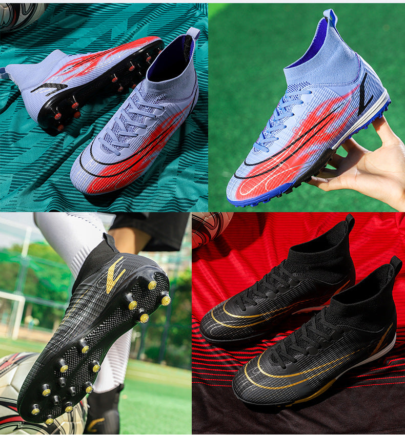 Comfortable football shoes for men and women, teenagers and students AG Spike TF Anti-Slip Breathable Turf Training Sneakers