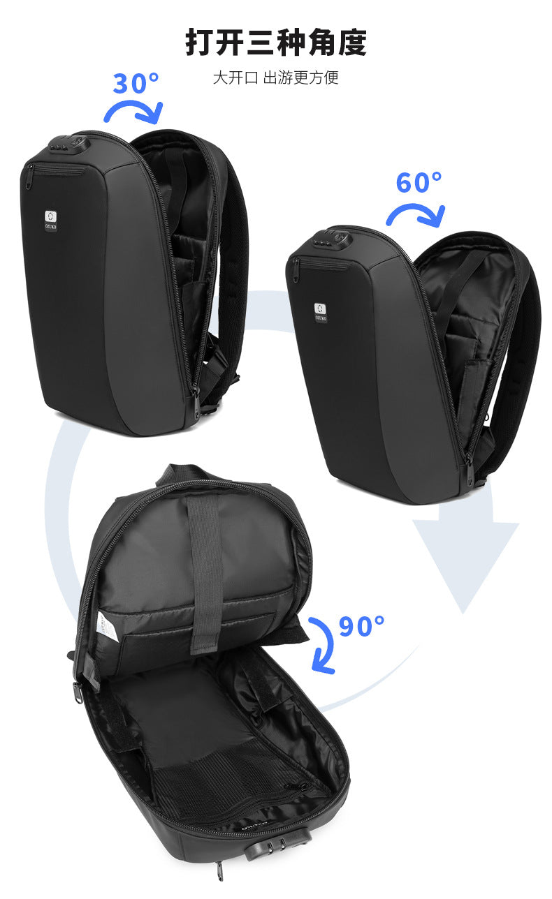 ozuko New Business Backpack Commuting Fashion Student School Bag Casual Waterproof Computer Backpack backpack