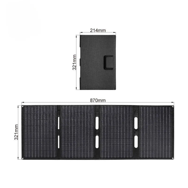 40W Solar Panel Charging Solar Photovoltaic Panel Outdoor Emergency Mobile Power Supply Solar Folding Bag