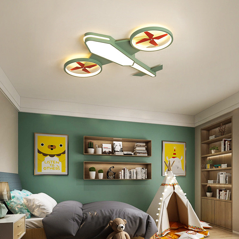 Airplane Lamp Children's Room Lamp Modern Simple Boy's Bedroom Lamp Creative Energy-saving Eye Protection led Wholesale Ceiling Lights