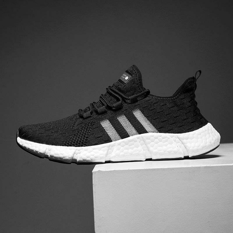 Spring New Anti-Odor Ultra Soft Real Popcorn Cushioning Breathable Shock-Absorbing Casual Running Sports Trendy Shoes for Men