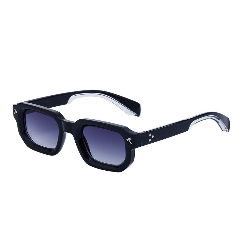 New European and American Fashion Square Frame Sunglasses for Men, Simple Personality Black Frame Glasses sunglasses