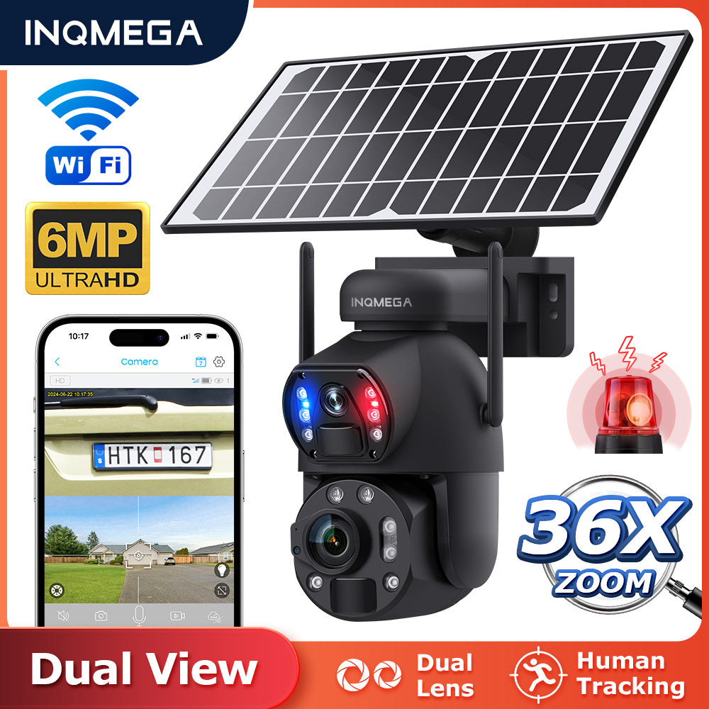 4G Solar Camera Smart HD Laser Night Vision Dual Lens36Optical Zoom Surveillance Intelligent Monitoring