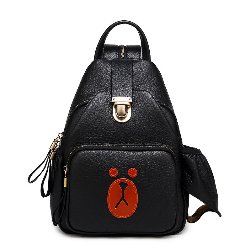 Women's Bag Summer New Trendy Fashion Playful Bear Backpack Retro Personality Simple Large Capacity Backpack