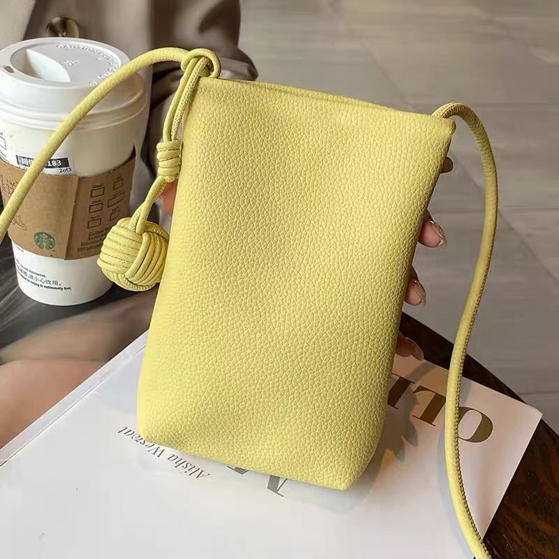 Mini Genuine Leather Phone Bag for Women togo Top Grain Leather Small Square Bag2025New Fashion Simple Versatile Crossbody Bag