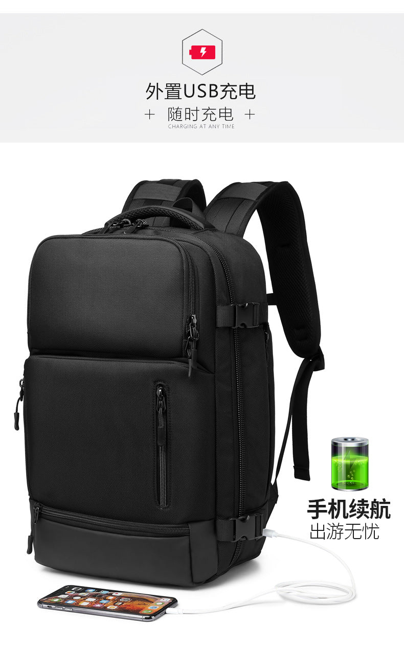 OZUKO Men's Backpack1715-inch Laptop Bag Business Travel Large Capacity Waterproof Commuting Sports Backpack