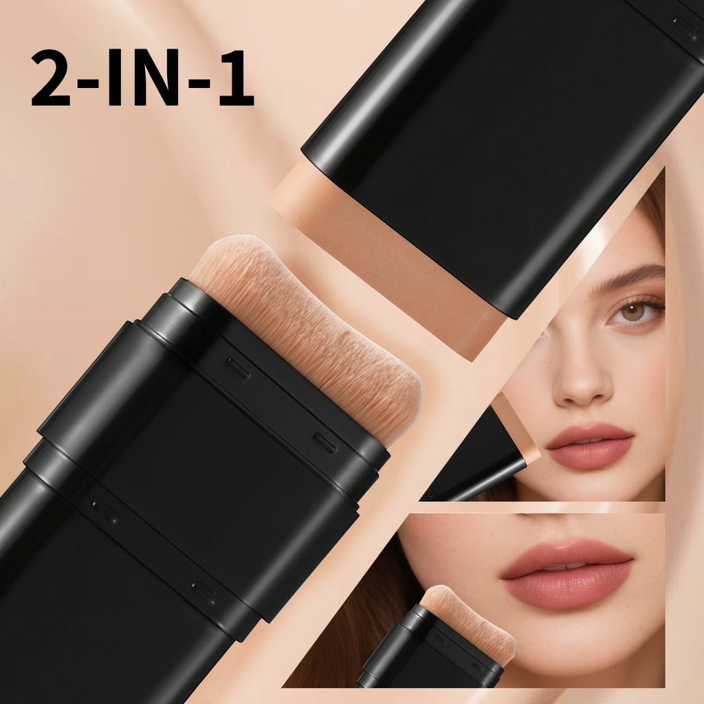 AliExpress Waterproof Foundation Stick Concealer Waterproof Dual-Ended Makeup Brush 2-in-1 Nude Makeup Foundation Liquid Non-Smudge