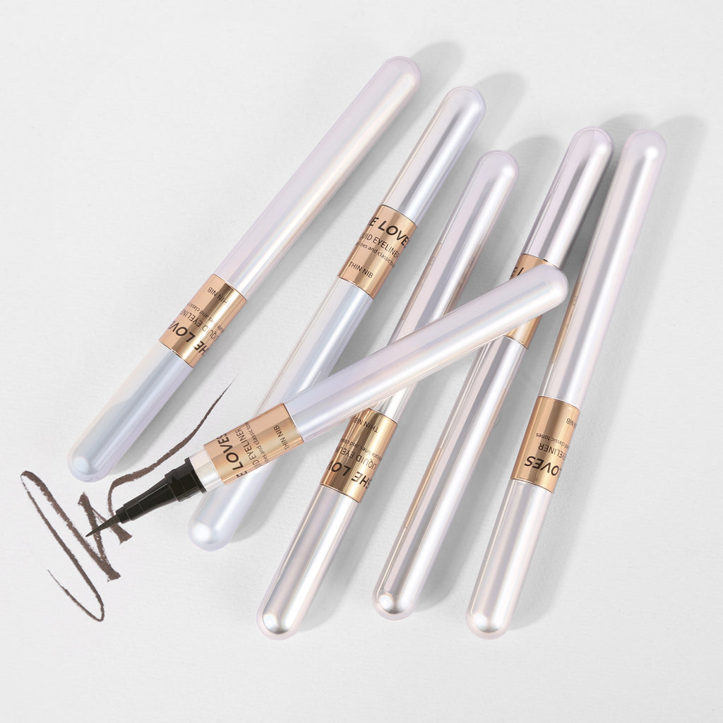 SHELOVES Eyeliner Pen Color Brown Ultra-fine Quick-drying Long-lasting Waterproof Non-smudging Genuine Eyeliner Pen