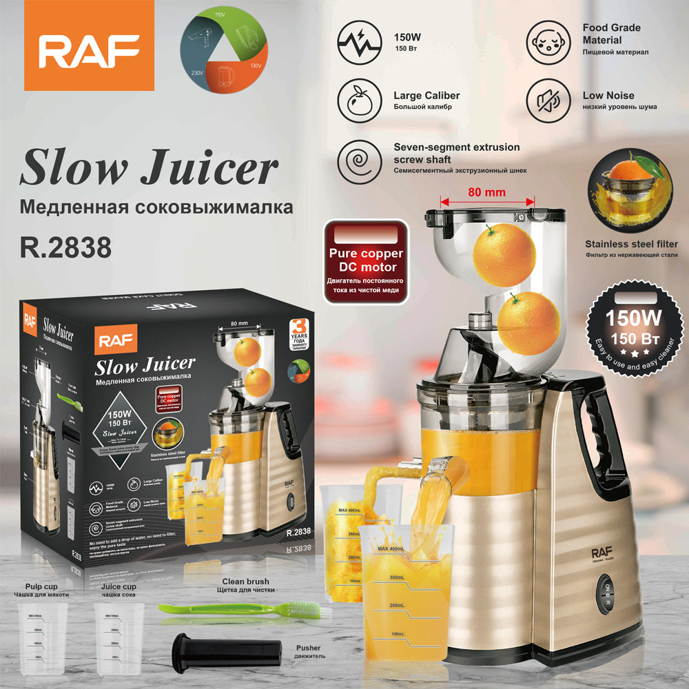 RAF EU Standard Juicer Household Pulp and Juice Separation Fully Automatic Fruit and Vegetable Juicer Easy to Clean Multi-Functional