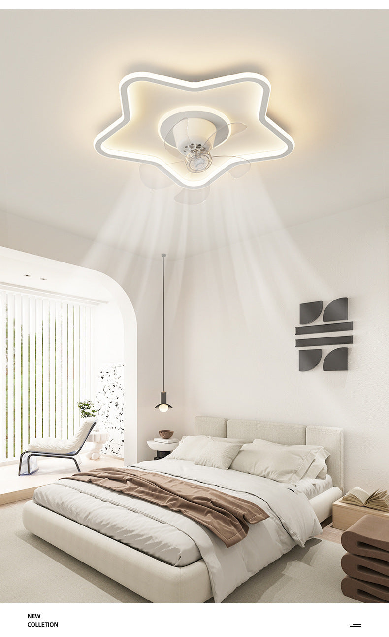 Full Spectrum Bedroom Light360Adjustable Head Shaking Silent Simple Modern Fan Light Cozy Study Master Bedroom Ceiling Light