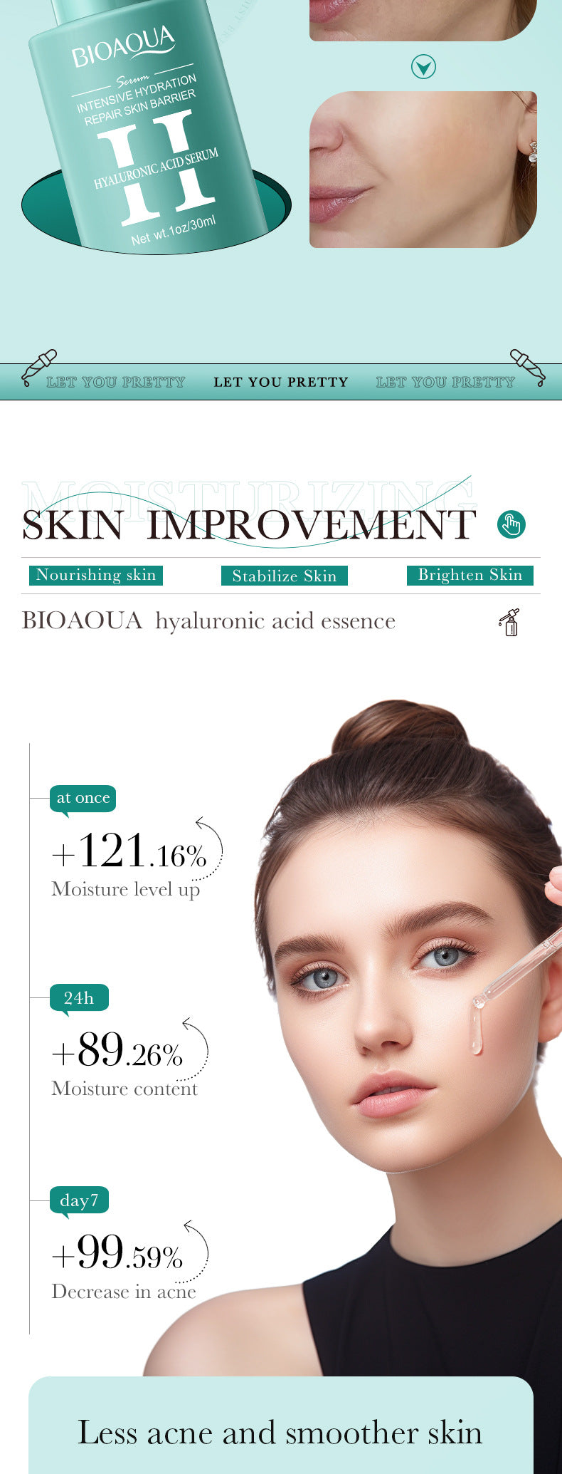 BIOAOUA Essence Series Hydrating and Nourishing Vitamins C Essence  Foreign Trade Factory Direct Sales