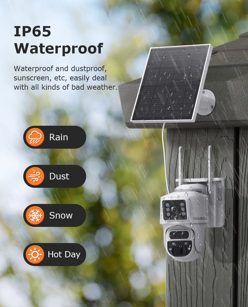 New Product4G Solar Camera Dual Lens Screen Gun Ball Trinocular152x Zoom Outdoor HD
