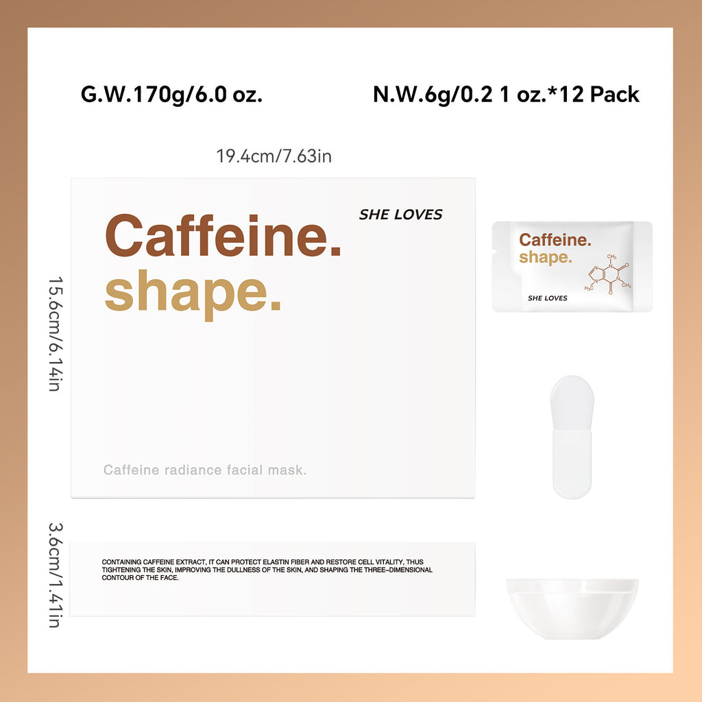 Caffeine facial mask12One-time Use Caffeine Revitalizing Firming Sculpting Face Mask