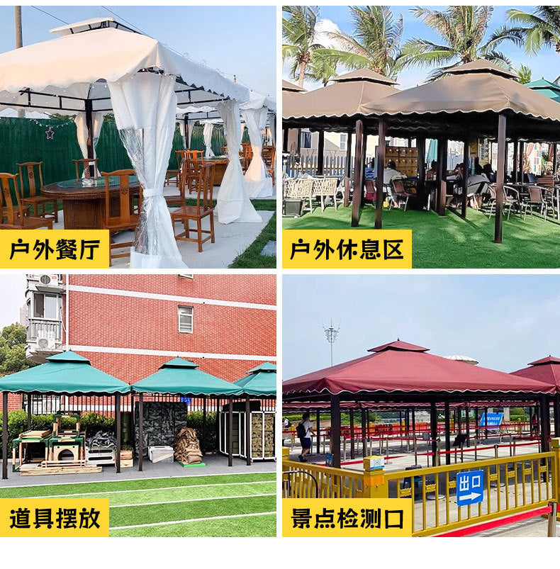 Outdoor Sunshade Canopy Rain Shelter Courtyard Garden Villa Four-legged Pavilion Advertising Event Large Roman Tent Umbrella Wholesale