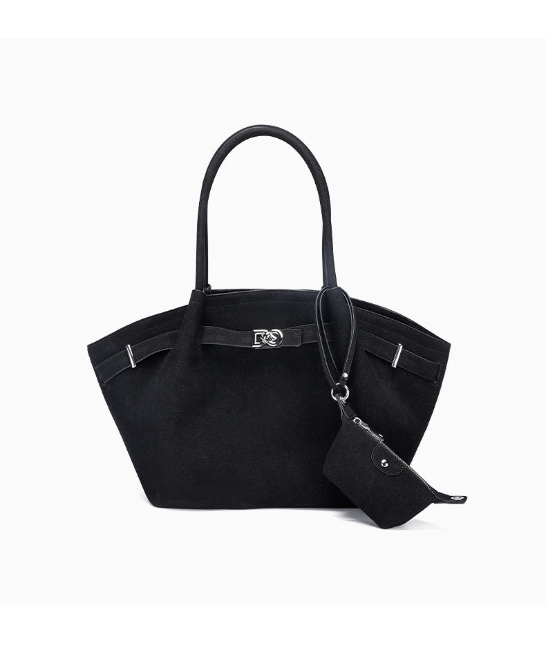 European and American Fashion High-End Handheld Tote Bag for Women New Versatile Trendy Pleated Stylish Single Shoulder Crossbody Bag