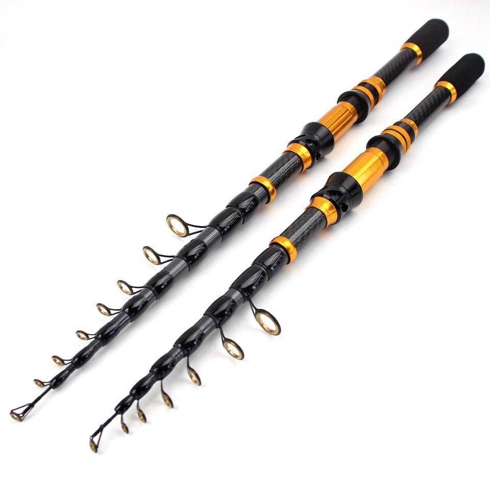 Manufacturer Wholesale New Short Section Sea Rod Carbon Fiber Telescopic Universal Fishing Rod Portable Lure Rod European and American Fishing Gear