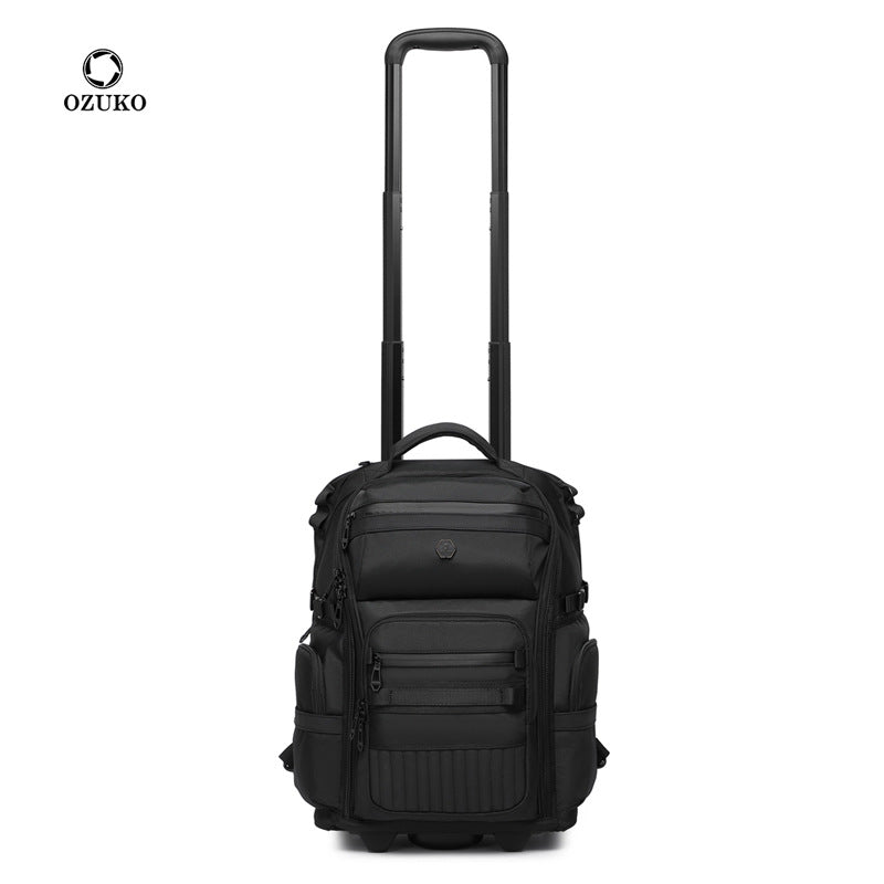 OZUKO Boarding Trolley Bag Men's Travel Backpack Multifunctional Large Capacity Short Distance Business Waterproof Backpack
