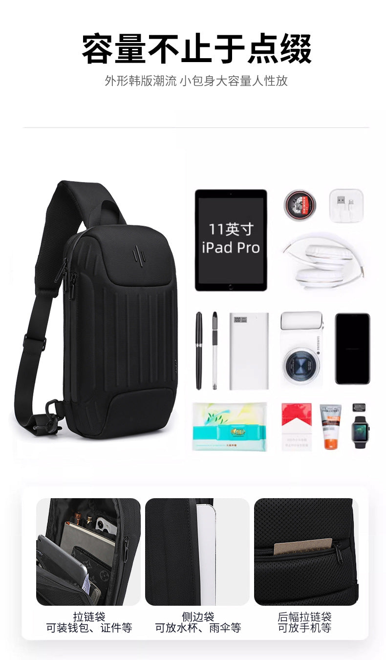 ozuko New Men's Chest Bag Casual Versatile Crossbody Bag Waterproof Anti-theft Men's Bag Crossbody Bag High-end Feel