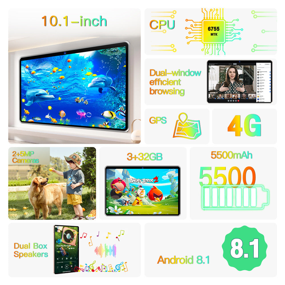 F11Android Smart Tablet PC11Inch4+64G New4G Cartoon Call New Hot Item Overseas Dropshipping