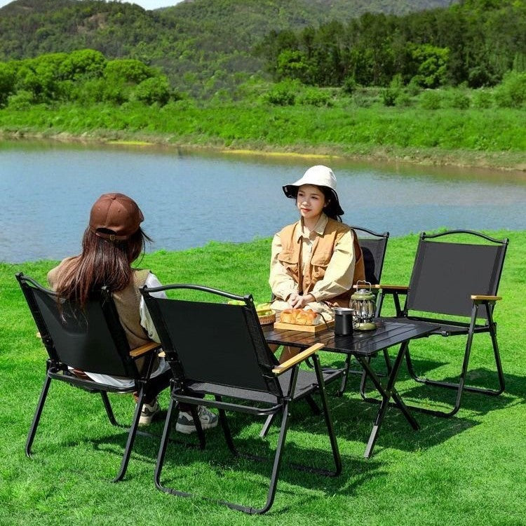 Outdoor Folding Chair Army Green Kermit Chair Reinforced Portable Camping Chair Fishing Stall Egg Roll Table and Chair Set