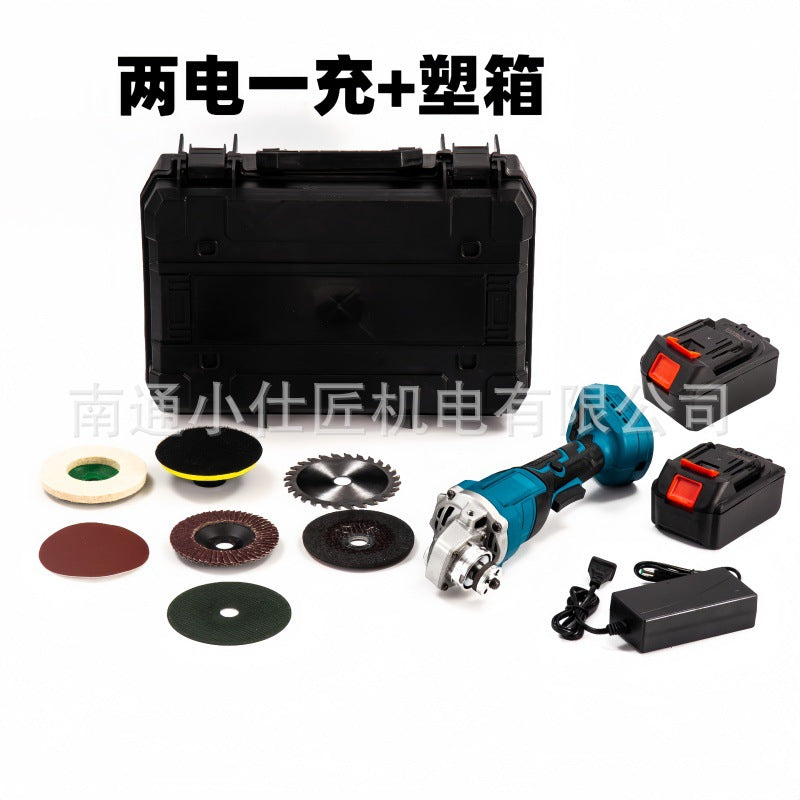 Rechargeable Multifunctional Lithium Battery Angle Grinder Cordless Polishing Grinding Household Brushless High Power Cutting Machine