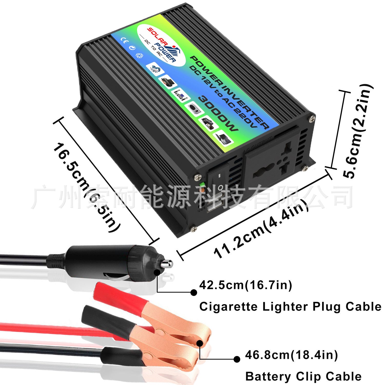 Vehicle Inverter300W 12V Turn110V220V Double USB E-commerce car power inverter