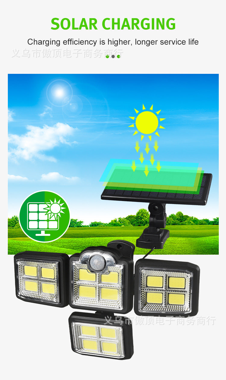 New Solar Wall Light Split Body Sensor Street Light Remote Control Garden Light LED Waterproof Garden Light