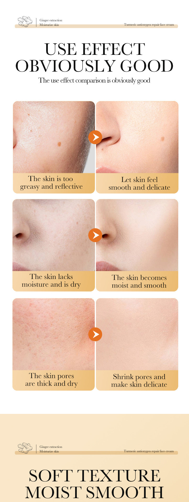 Full English Turmeric Face Cream50g SADOER Moisturizing, rejuvenating, hydrating, smooth moisturizing cream for  foreign trade wholesale