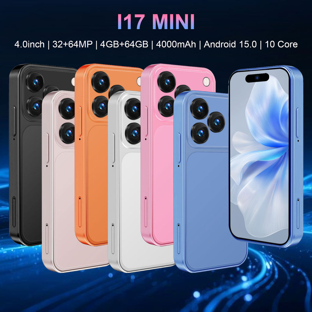 Hot Selling Product Mini i17Mini Smartphone4+64G All-Network Dual-SIM Dual-Standby Android mini Mobile Phone