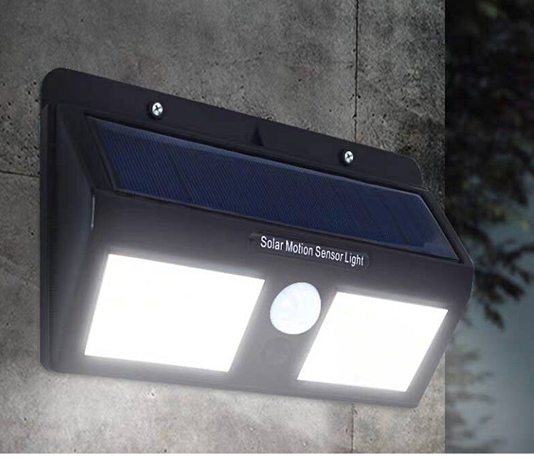 Solar Light Outdoor Waterproof Wall Light40LED Street Light Twin Garden Landscape Lamp Human Body Sensor Street Light