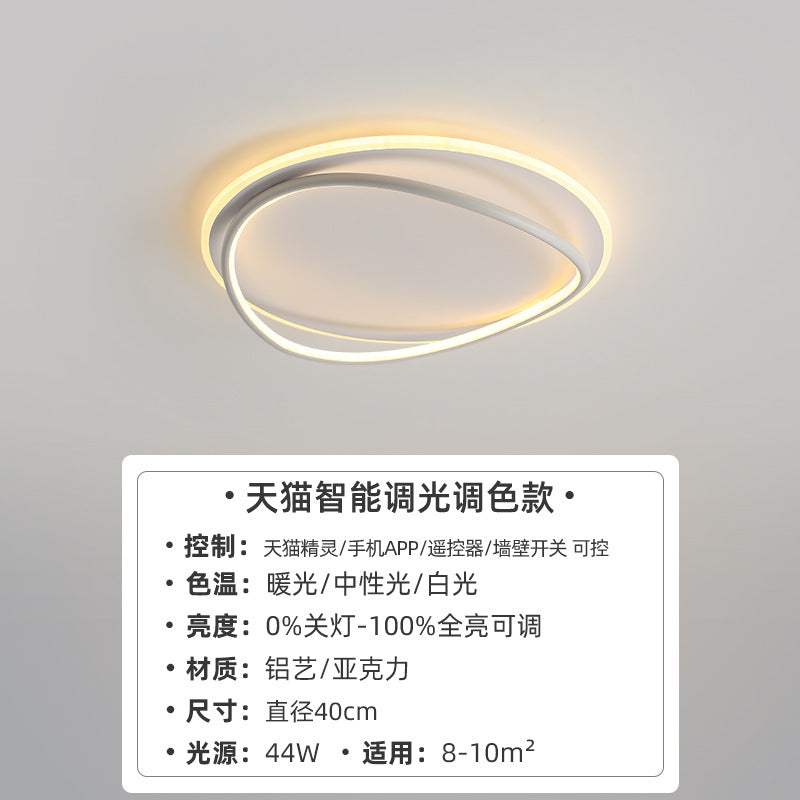 Nordic Light Luxury Bedroom Lamp LED Ceiling lamp for master bedroom, study room, dining room, simple modern oval light fixture