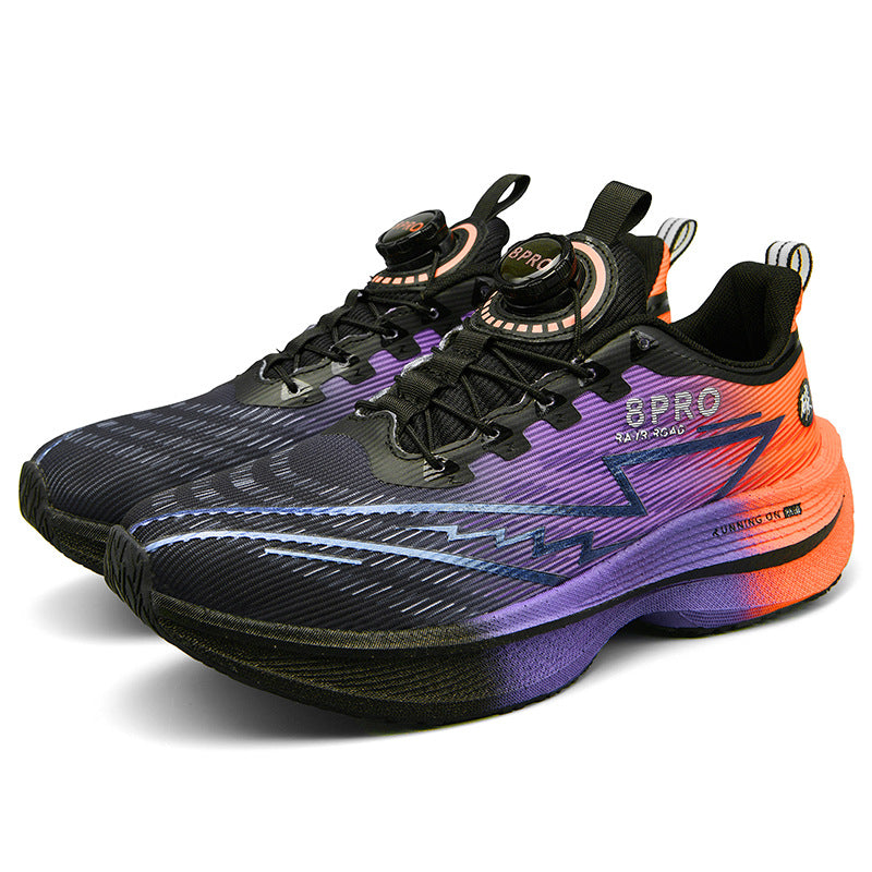 Red Rabbit8pro Button Student Sports Shoes for Men and Women, Carbon Plate Lightweight Shock-Absorbing Running Shoes, Candy Colors