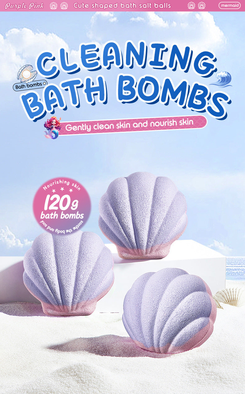 Shell Bath Salt Balls SADOER Deep Cleansing Body Bath Bath Salts Cross-Border Foreign Trade Wholesale