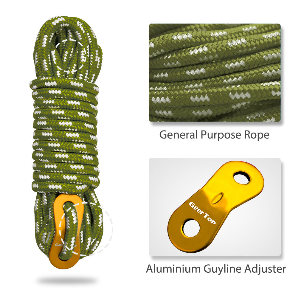 Outdoor camping tent accessory reflective guy ropes5MM Canopy Fixed Windproof Drawstring Clothesline Canopy Wind Rope6Strip