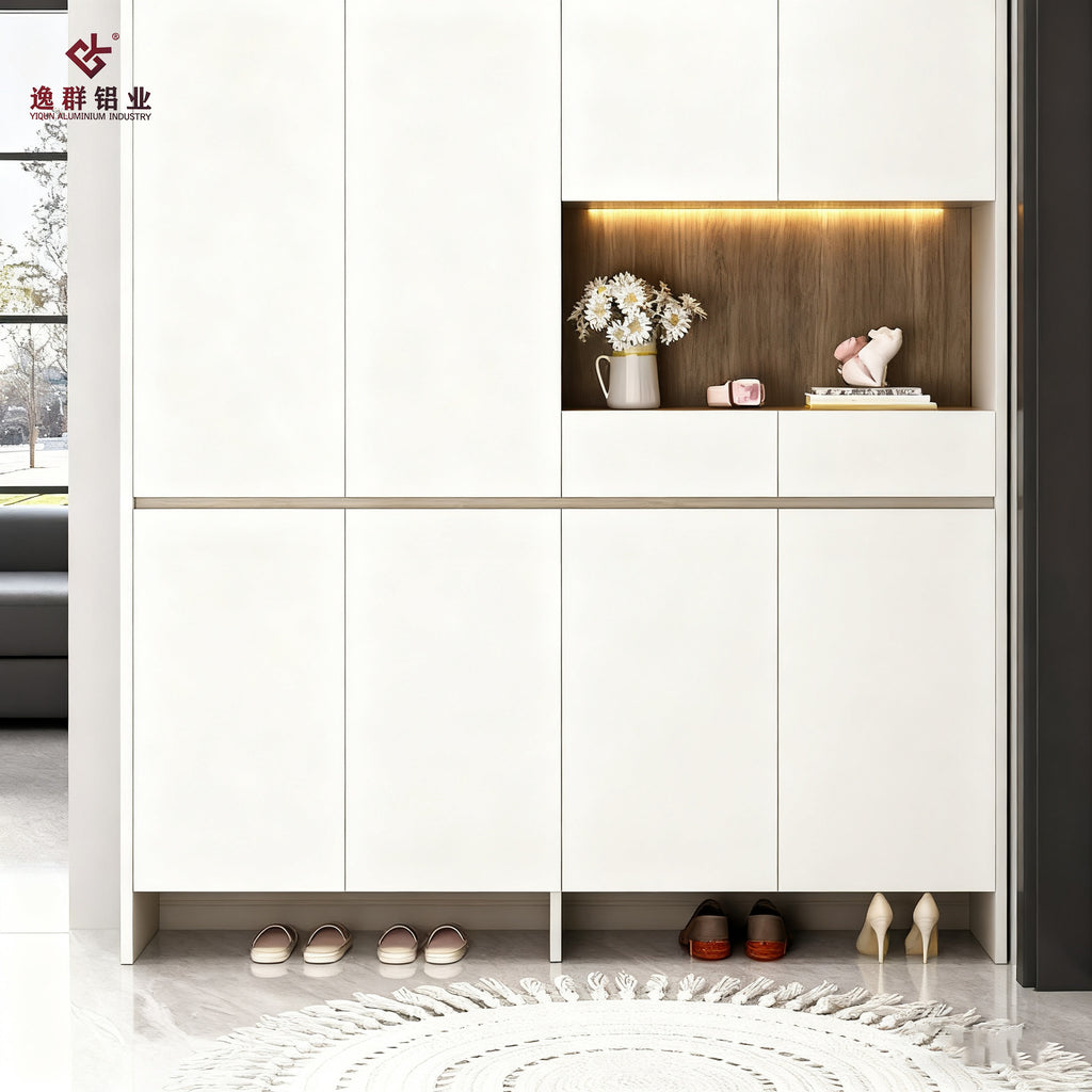 Honeycomb Aluminum Alloy Entryway Cabinet Shoe Cabinet Integrated Cabinet Custom Entryway Wall-Mounted Living Room Storage Organizer Welcome Cabinet
