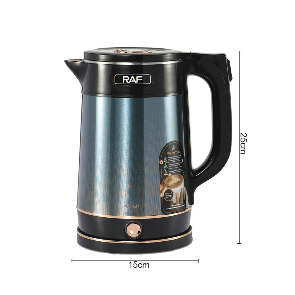 RAF European Standard High-Power Stainless Steel Anti-Dry-Burn Electric Kettle Fast Heating Long-lasting Insulation304Seamless Kettle2.5L