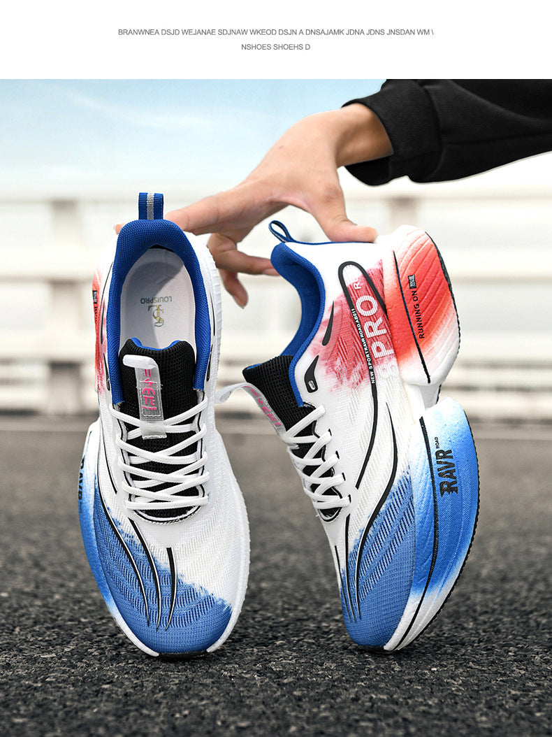 Red Rabbit8pro Carbon Plate Running Shoes Autumn Mesh Ultra-light Breathable Sports Shoes Men and Women Couples All-match Casual Running Shoes