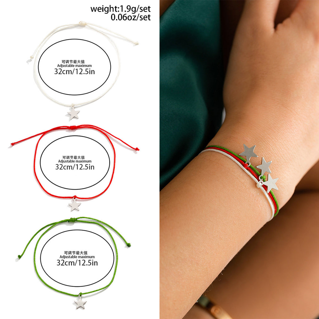 Women's Holiday Gift Bracelet Santa Claus Set Snowman Soft Clay Ornaments European and American Christmas Bracelet