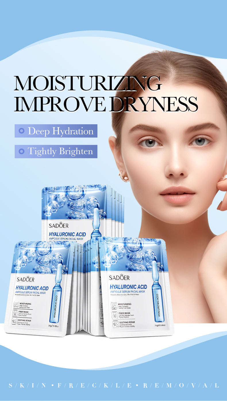 Full English Ampoule Essence Mask SADOER Hyaluronic Acid Hydrating Vitamin C Moisturizing  Wholesale