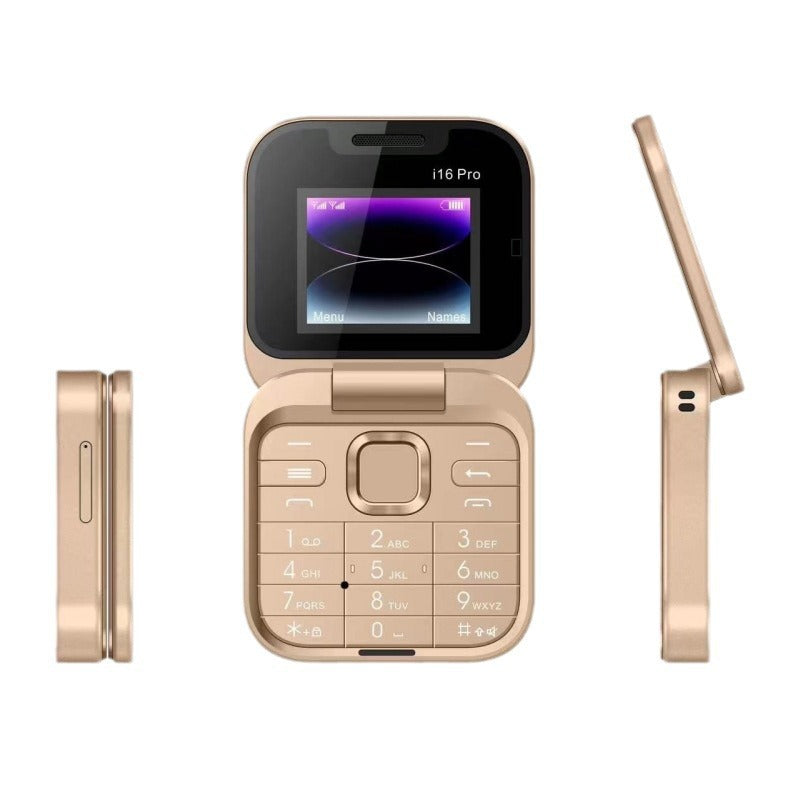 Wholesale i16pro Foldable Phone Mini Bluetooth Phone Foldable i17pro Button Elderly Phone Small Mobile Phone