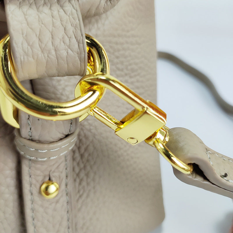 New Genuine Leather Women's Bag Large Capacity Top Layer Cowhide Handbag Crossbody Bag High-end Dumpling Bag Shiling Bag