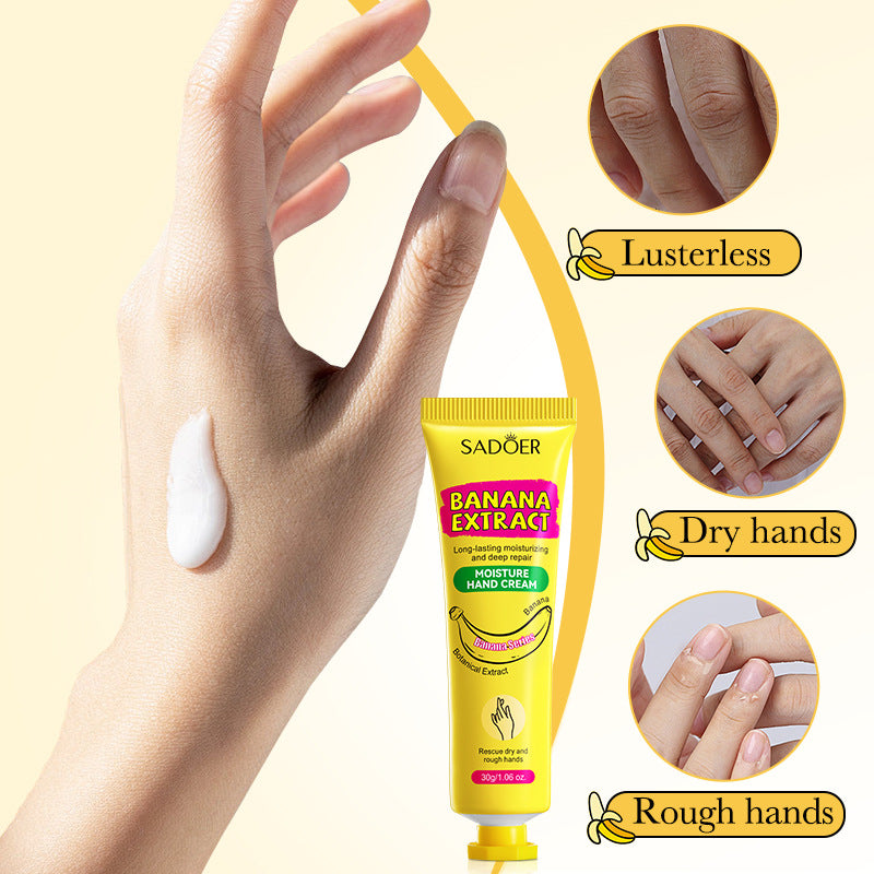 Full English Banana Hydrating Hand Cream30g SADOER Moisturizing and anti-chapped autumn and winter hand cream  wholesale