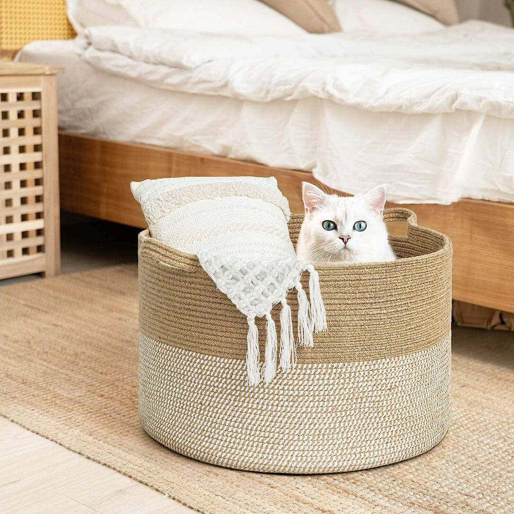 Woven Storage Basket Laundry Basket Dirty Clothes Basket Miscellaneous Children's Toy Organizer Foldable