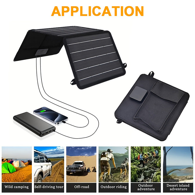 Factory Direct Sale 15W Monocrystalline 70% off Pack Dual Output Port Outdoor Portable Emergency Solar Charging Panel Waterproof Durable