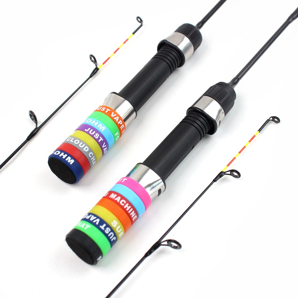 Factory Wholesale55cm2Carbon Fiber Ice Fishing Rod Ultra Soft Ultra Light Portable Winter Fishing Rod European and American Winter Fishing