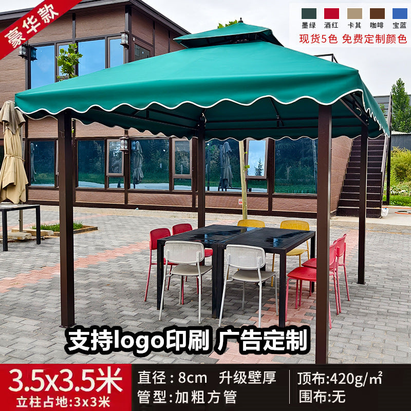 Outdoor Sunshade Canopy Rain Shelter Courtyard Garden Villa Four-legged Pavilion Advertising Event Large Roman Tent Umbrella Wholesale