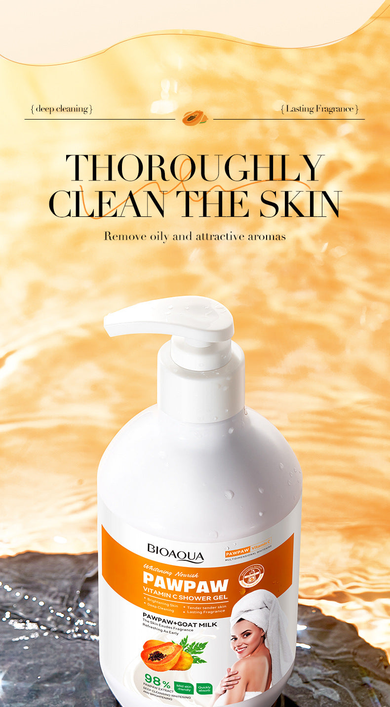 Papaya Body Wash480gBIOAOUA Vitamin C Cleansing and Moisturizing Body Wash Cross-Border Wholesale