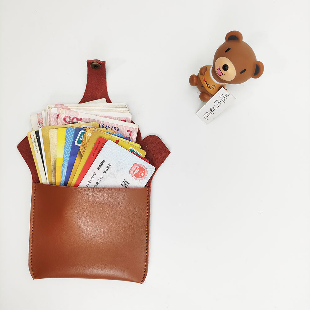 Guangzhou Factory Genuine Leather Cartoon Little Elephant Coin Purse Simple Card Bank Card Advertising Promotional Gift Trendy Product